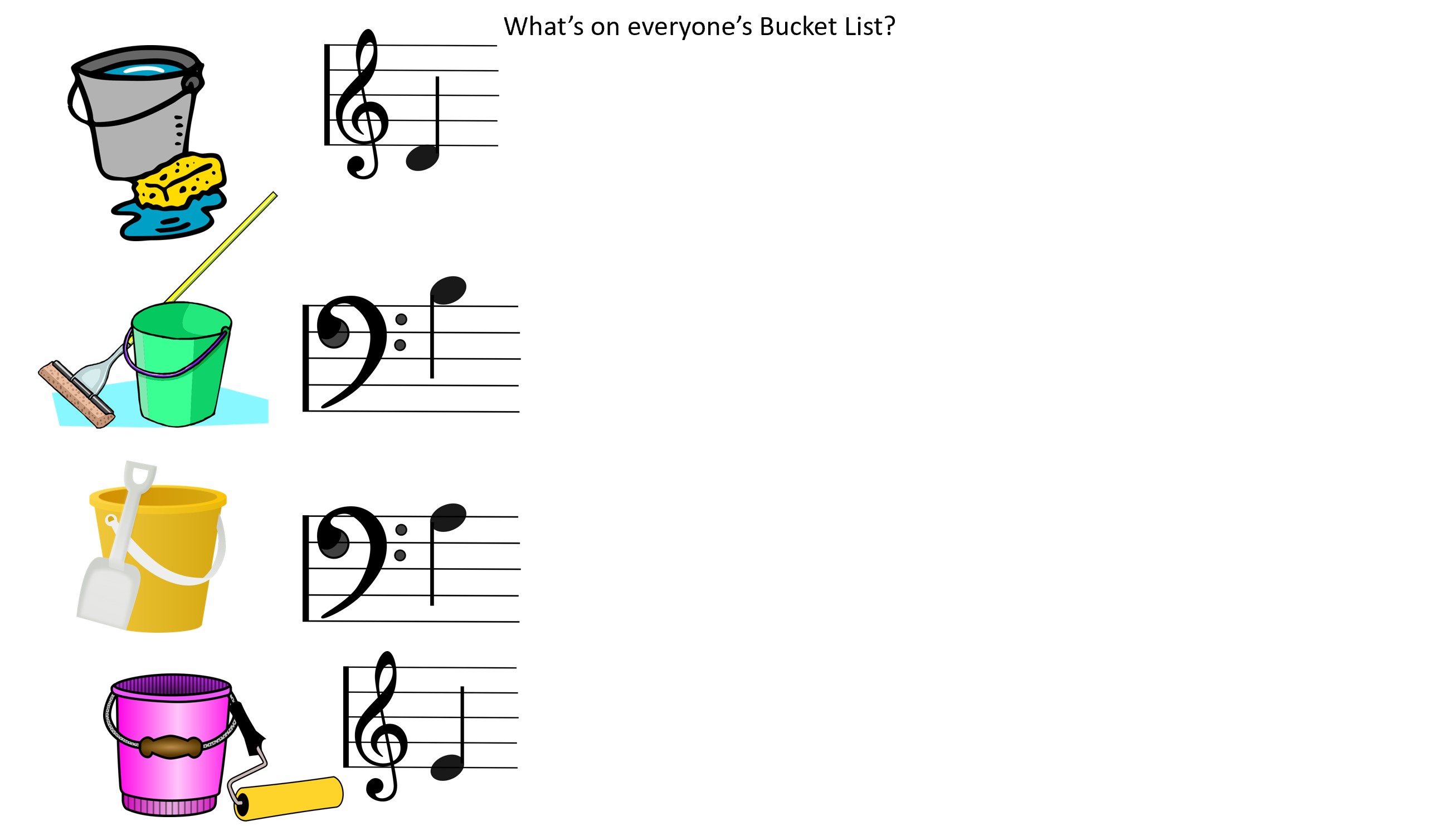 Bucket List Interactive Music Theory Game Classful