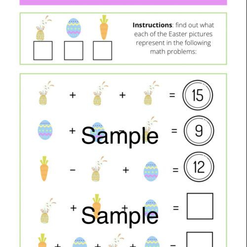 Easter Math worksheet's featured image