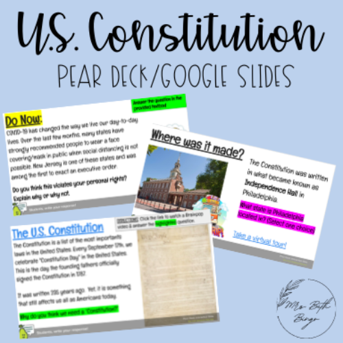 United States Constitution Google Slides/Pear Deck's featured image