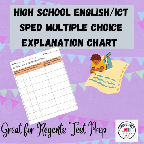 HS English | ICT SPED | Multiple Choice Explanation Chart's featured image