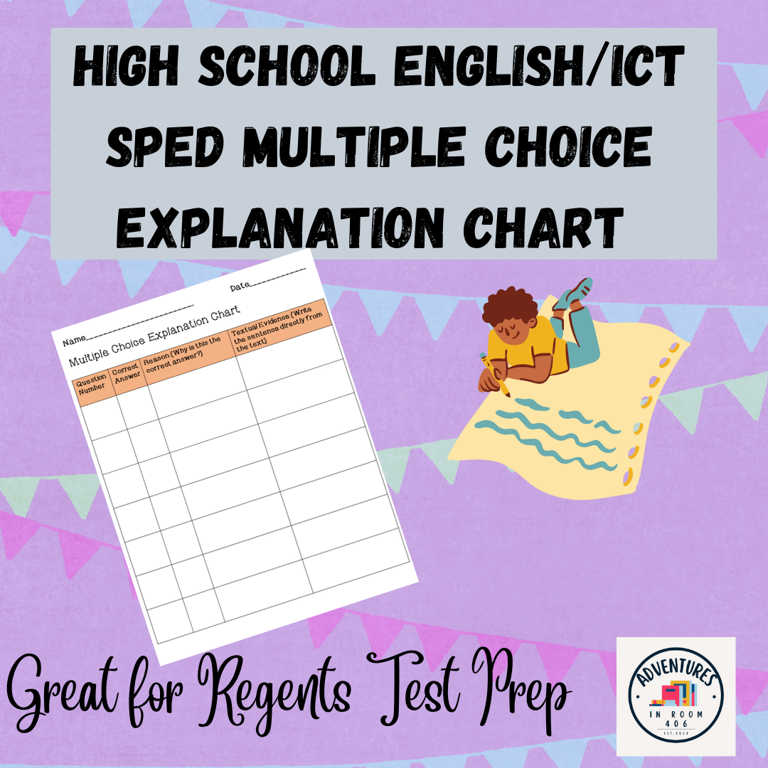 HS English | ICT SPED | Multiple Choice Explanation Chart