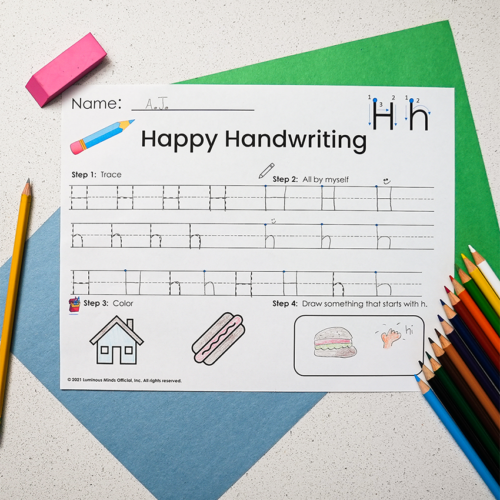 Handwriting Letter H Worksheet