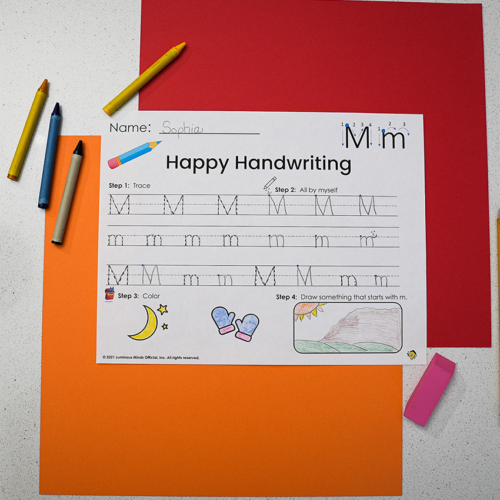 Handwriting Letter M Worksheet's featured image