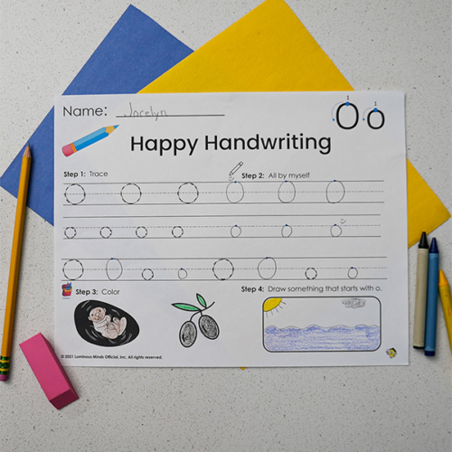 Handwriting Letter O Worksheet's featured image