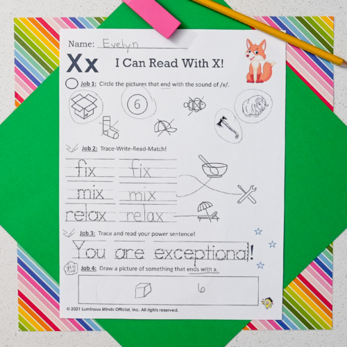 Phonics Worksheet: Letter X's featured image