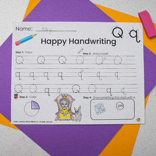 Handwriting Letter Q Worksheet's featured image