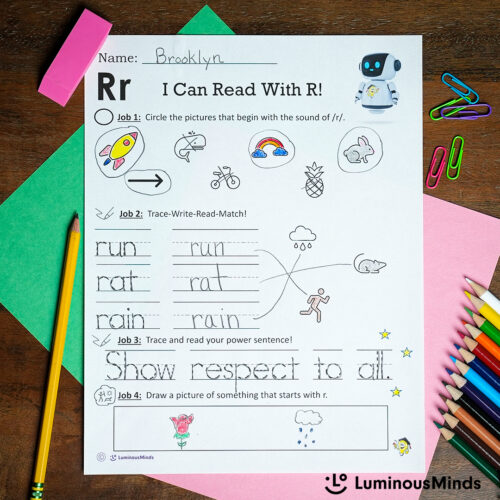 Phonics Worksheet: Letter R's featured image