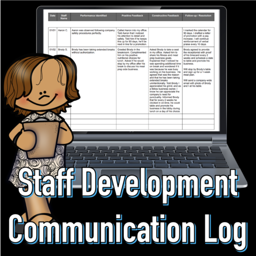 Staff Development Communication Log