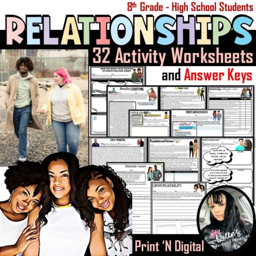 Relationships Activity Worksheets and Answer Keys (Print and Digital)'s featured image