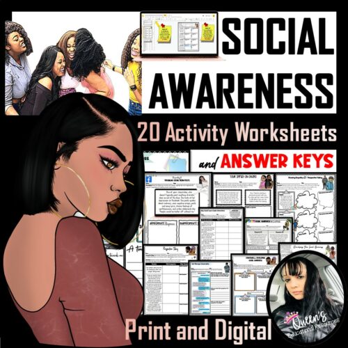 Social Awareness Activity Worksheets and ANSWER KEYS (Print and Digital)