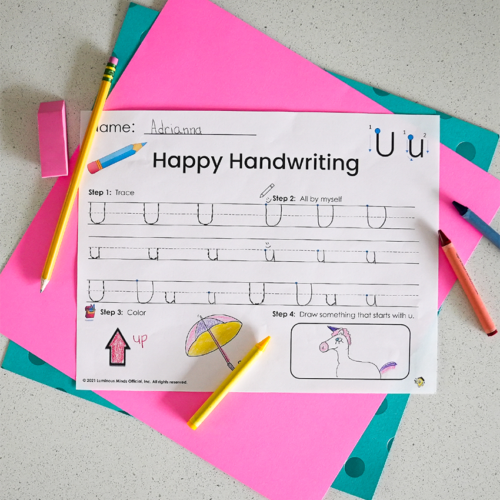 Handwriting Letter U Worksheet's featured image