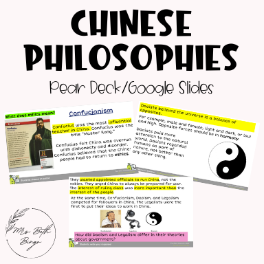 Ancient Chinese Philosophies Google Slides Pear Deck