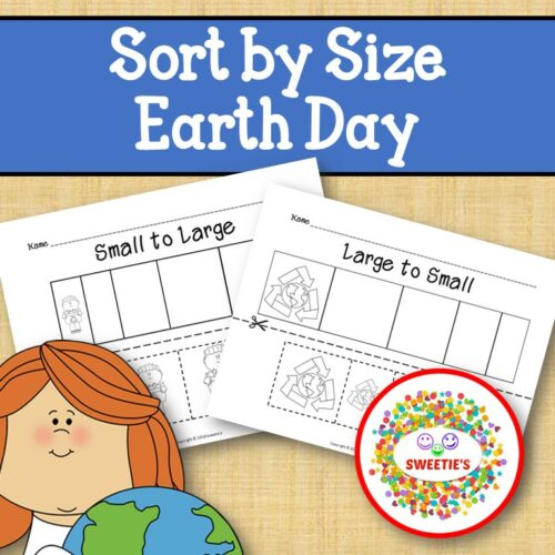 Sort by Size Activity Sheets - Color, Cut, and Paste - Earth Day's featured image