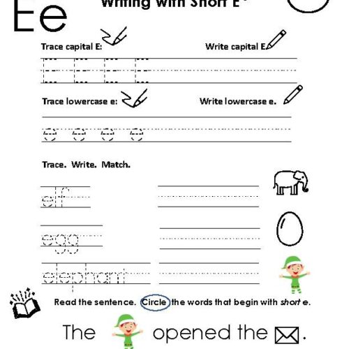 Letter Practice: Writing With Short E's featured image