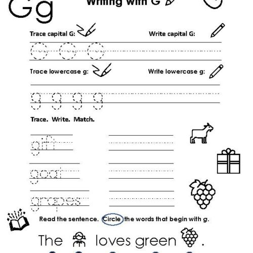 Letter Practice: Writing With G's featured image