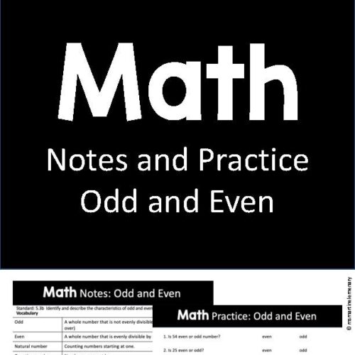 Notes & Practice: Even and Odd with Answer Key's featured image