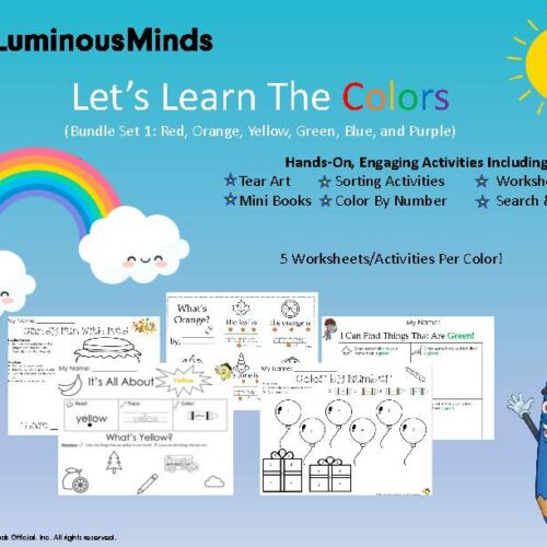 Let's Learn The Colors: First Colors Bundle Pack (Red, Orange, Yellow, Green, Blue & Purple)'s featured image