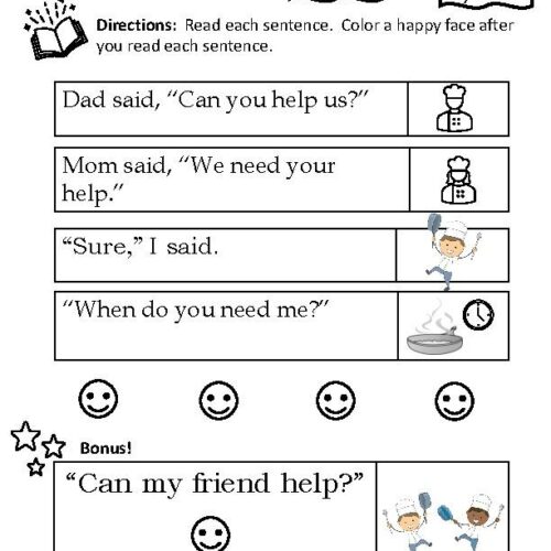 Sight Word Reading Review 8: said, can, we, when, your's featured image