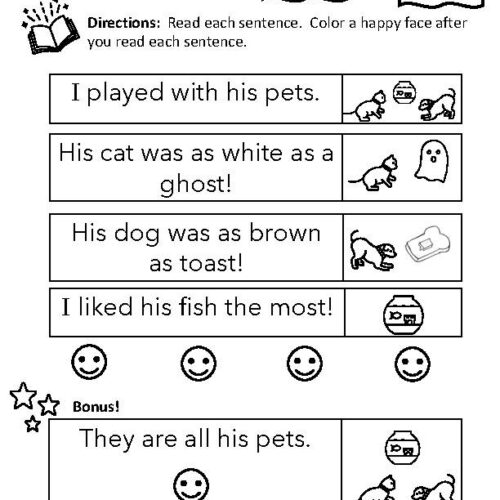 Sight Word Reading Review 4: as, with, his, they, I's featured image
