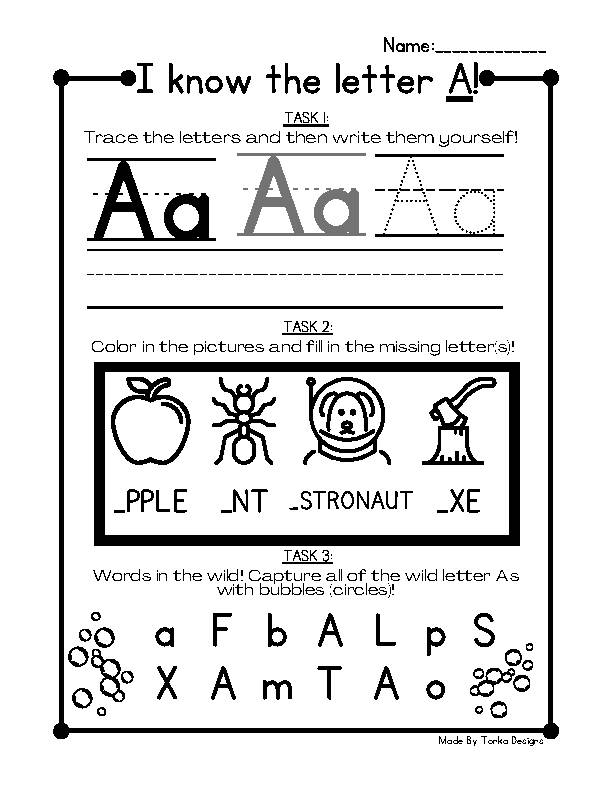 Letter Worksheets Plus Free Letter Matching Activity! Letters A-E