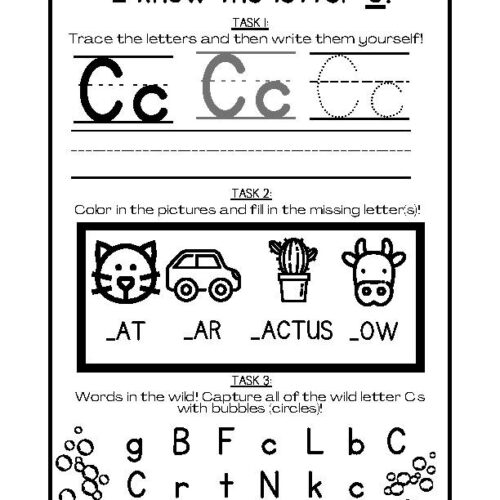 Letter Worksheets Plus Free Letter Matching Activity! Letters A-E ...