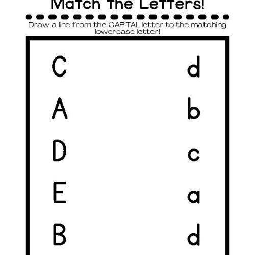 Letter Worksheets Plus Free Letter Matching Activity! Letters A-E ...