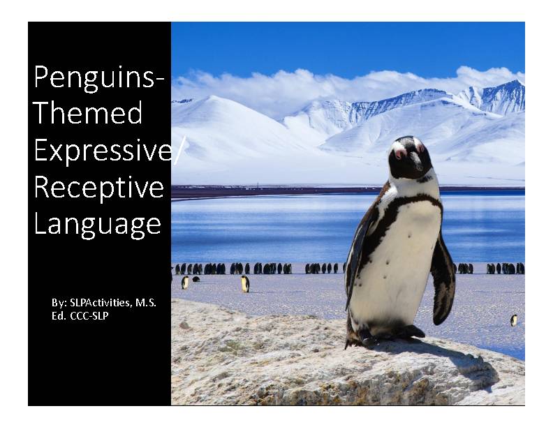 Expanding Utterances- Penguin Themed- Expressive Language Speech Therapy