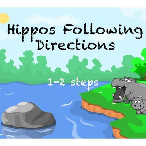 Following Directions -Hippo Themed- 1 & 2 step directions's featured image