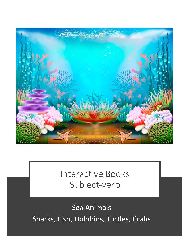 Interactive Book- Sea Animals- 5 books