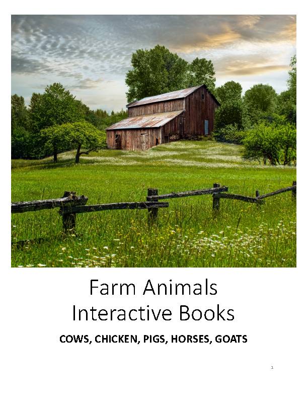 Interactive Books-- Farm Animals -- 5 Books