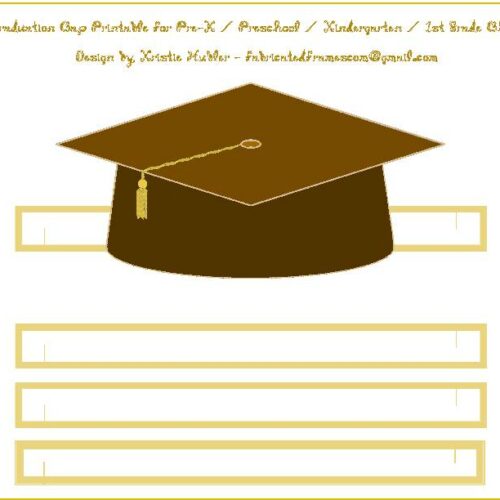 Graduation Cap Brown Paper Hat Printable's featured image
