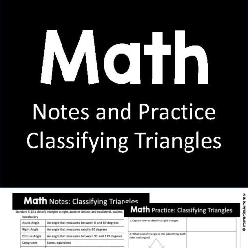Notes and Practice-Classifying Triangles with Answer Key's featured image