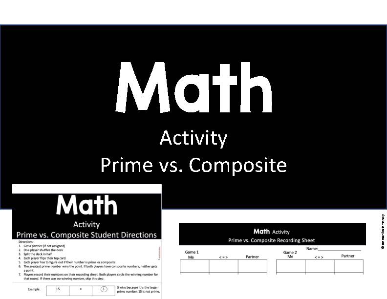 Activity: Prime vs. Composite Game