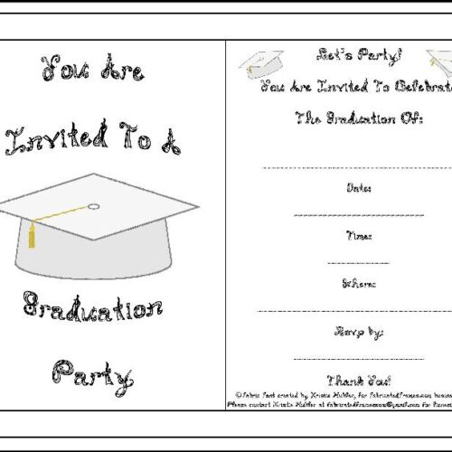Graduation Party Invitation White School Color Cap Tassel Black Fabric Font Letters's featured image