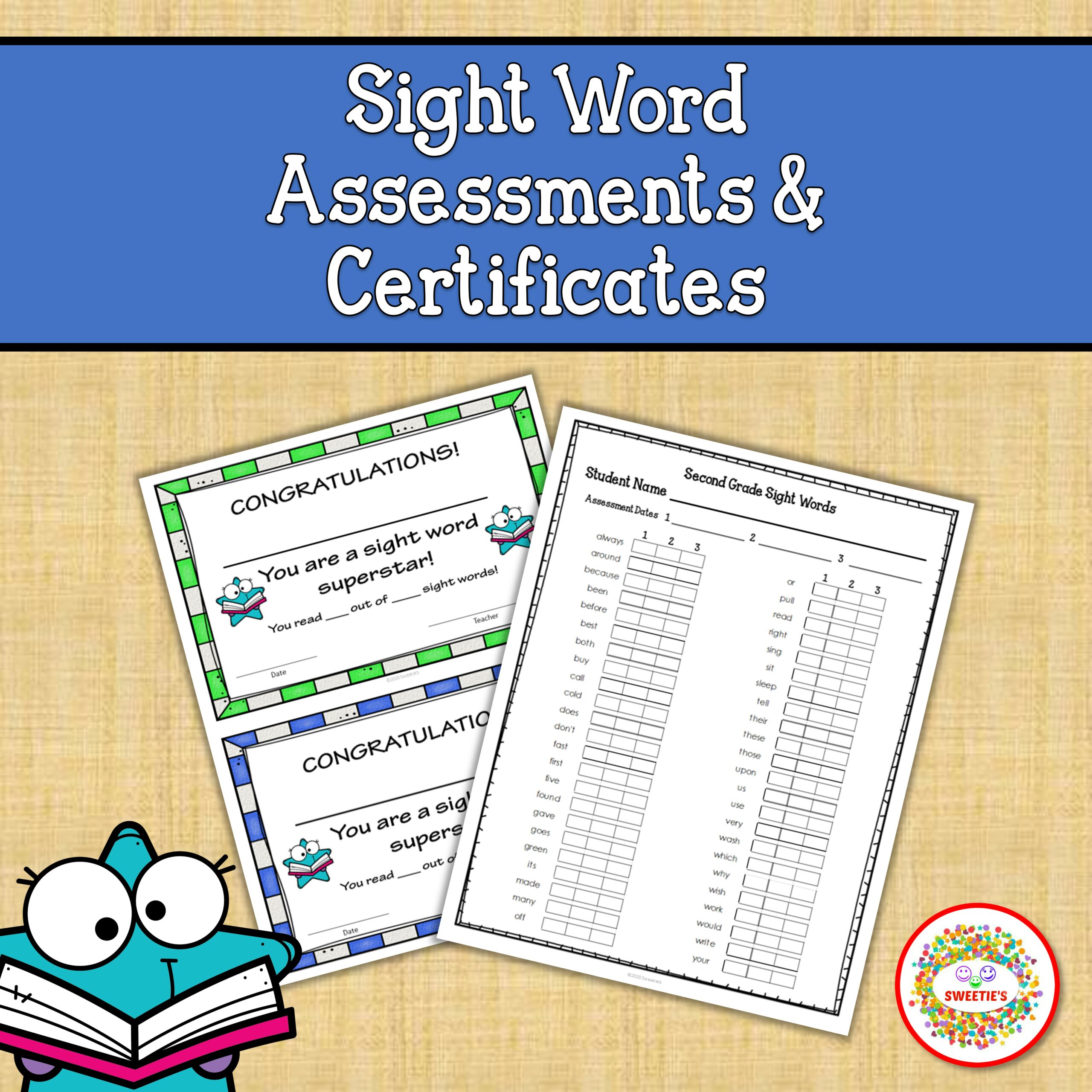 Sight Word Assessments and Certificates