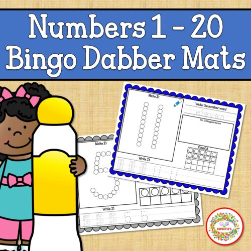 Number Mats 1 to 20 Bingo Dabber's featured image