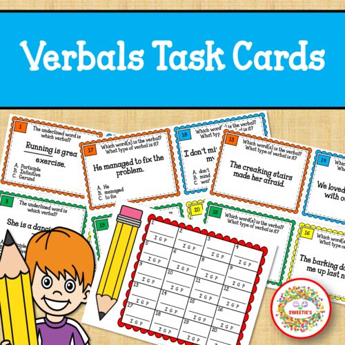 Verbals Task Cards's featured image