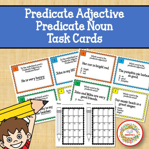Predicate Adjective Predicate Noun Task Cards's featured image