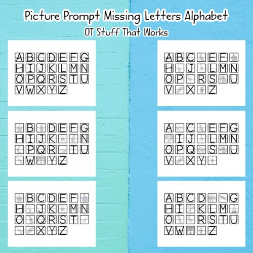 Picture Prompt Missing Alphabet Letters