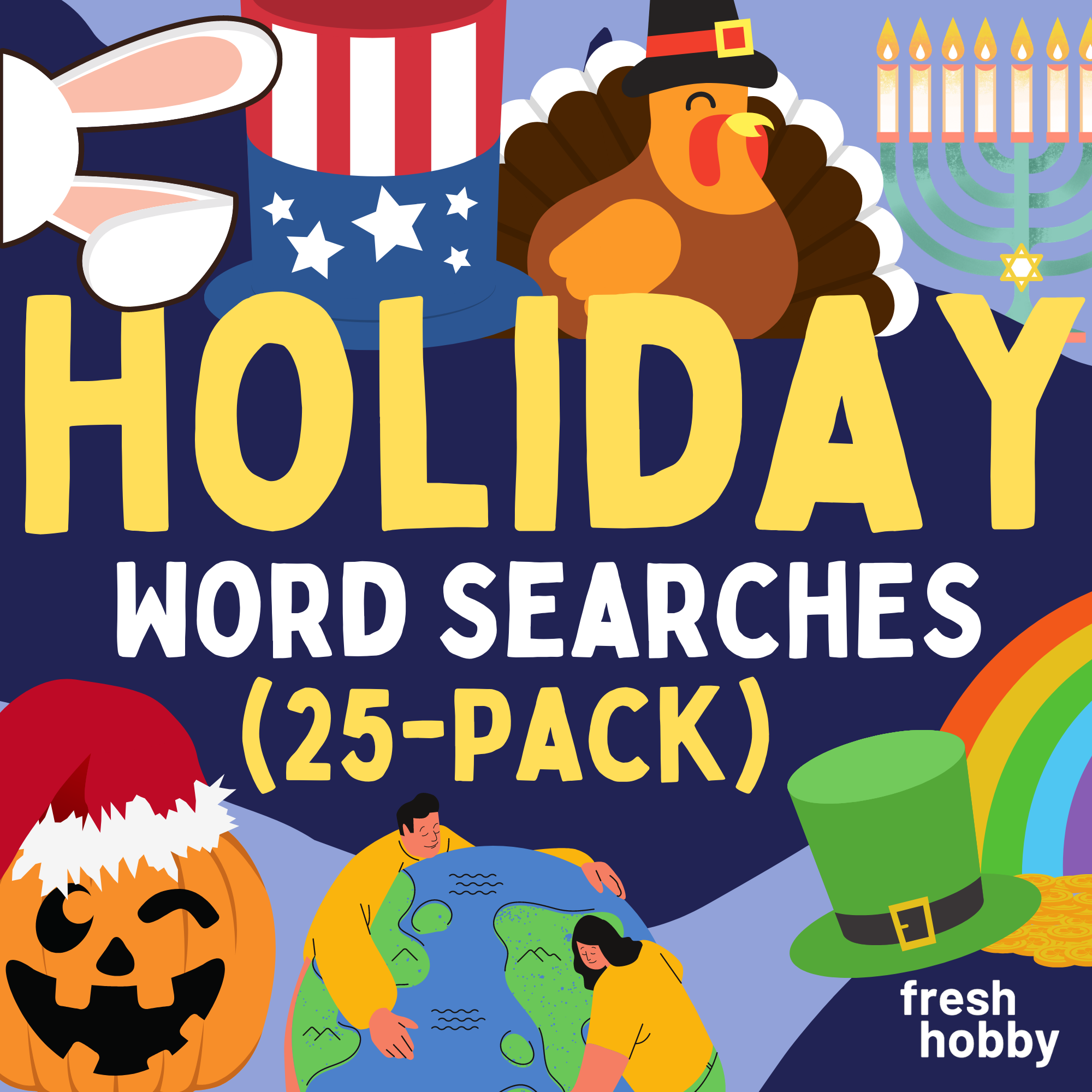 Holiday Word Search Collection (25 Puzzles / Every U.S Holiday / All Ages)