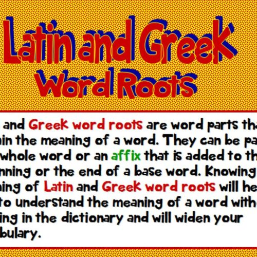 Latin and Greek Word Roots PowerPoint Grades 3 - 6's featured image