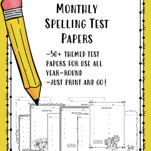Year-long Spelling Test Papers's featured image