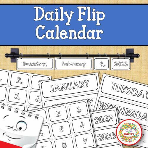 Daily Flip Calendar 2022 to 2051 Plain Black Theme's featured image