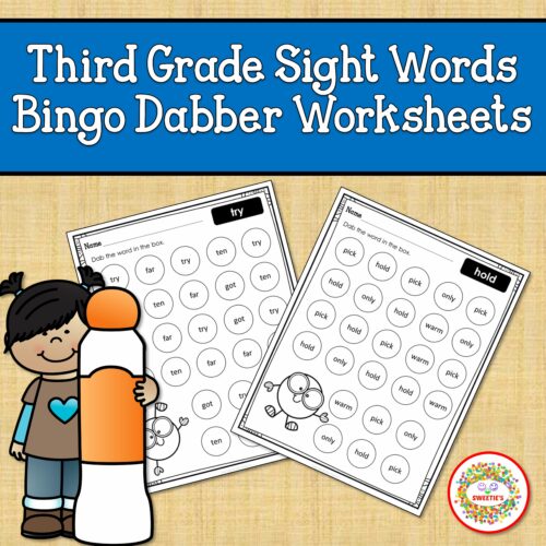 Third Grade Sight Word Bingo Dabber Worksheets's featured image