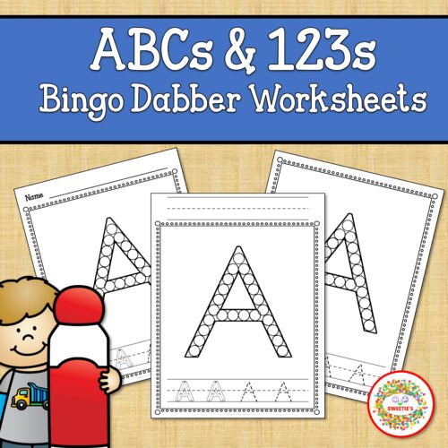 Alphabet and Number Worksheets Bingo Dabber's featured image