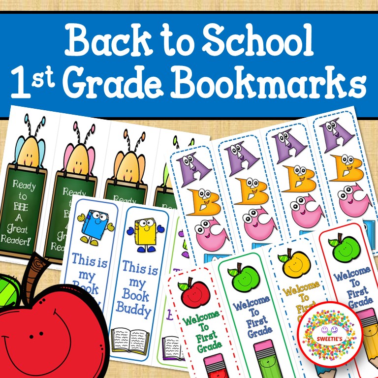 Back to School Bookmarks 1st Grade