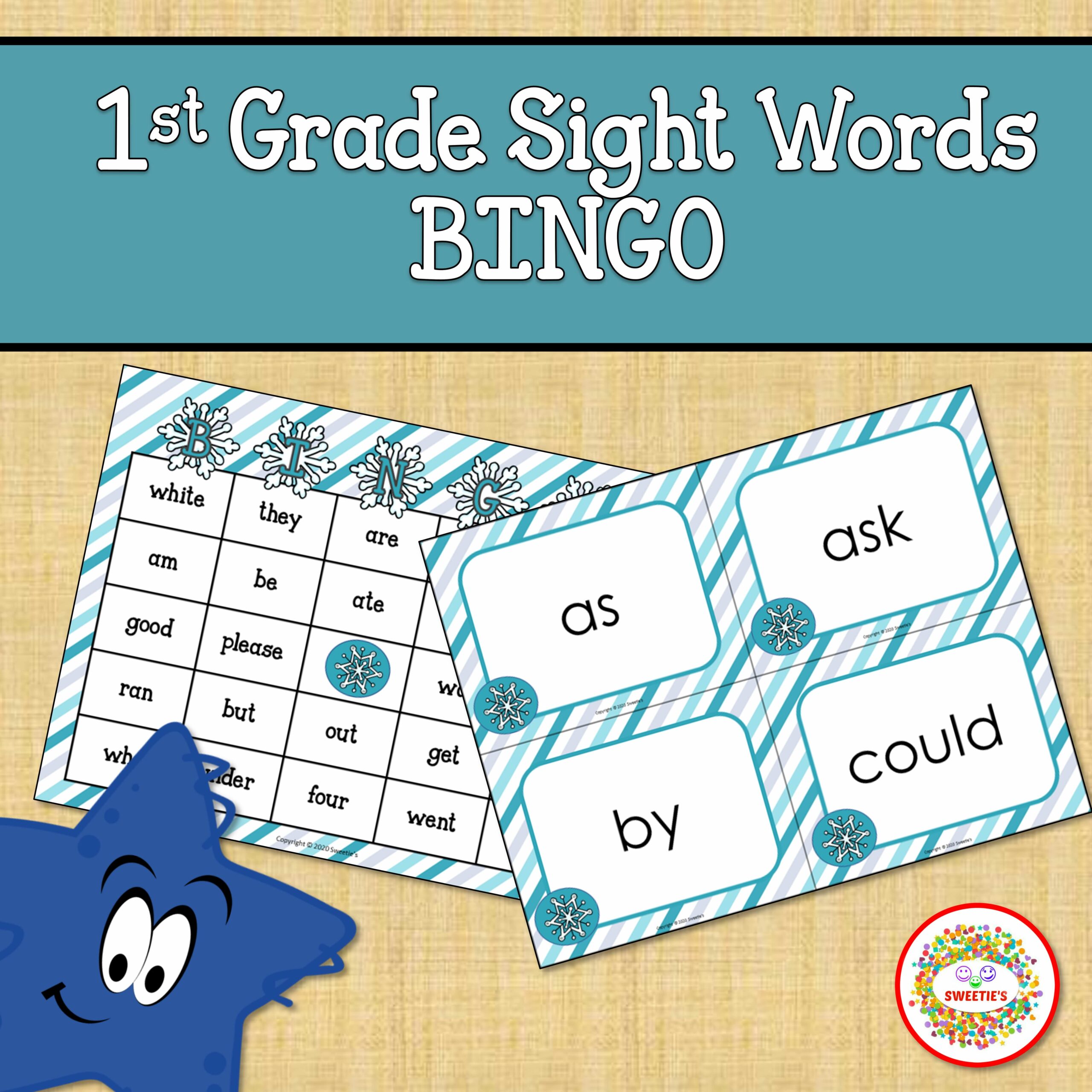 1st Grade Sight Words Bingo Winter