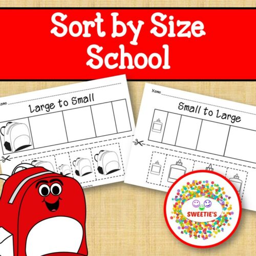 Sort by Size Activity Sheets - Color, Cut, and Paste - Back to School's featured image