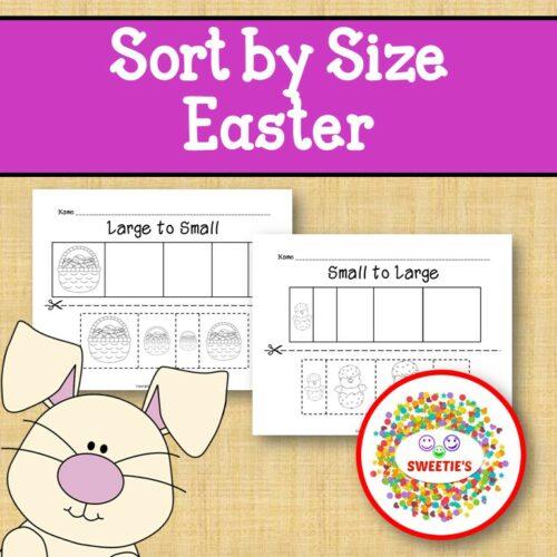 Sort by Size Activity Sheets - Color, Cut, and Paste - Easter's featured image