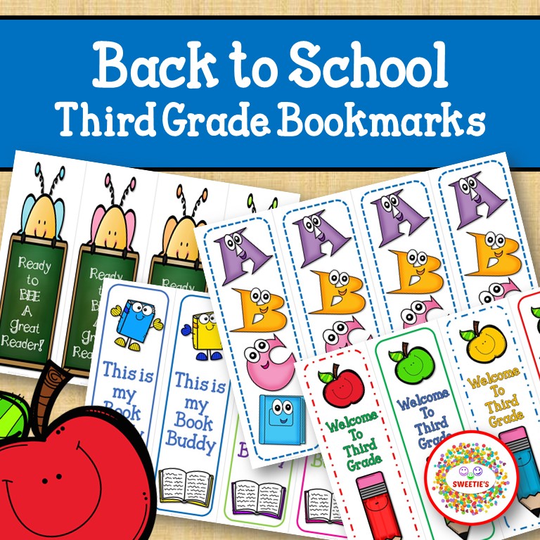 Back to School Bookmarks 3rd Grade